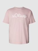 S.Oliver Plus PLUS SIZE T-Shirt mit Label-Print in Rosa, Größe XXL