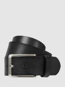 Monti Ledergürtel mit Dornschließe Modell 'Dallas' in Black, Größe 85