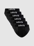 Levi's® Slip mit Stretch-Anteil im 6er-Pack in Black, Größe S