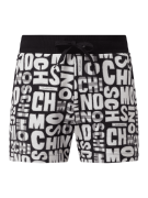 Moschino Swim + Underwear Sweatshorts mit Logo-Muster in Black, Größe ...