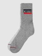 Levi's® Socken mit Label-Detail im 2er-Pack in Mittelgrau, Größe 39-42