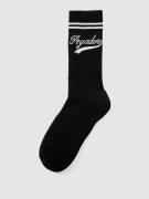 Pegador Socken mit Label-Print in Black, Größe 39/42