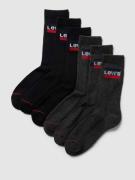 Levi's® Socken mit Label-Detail im 6er-Pack in Black, Größe 39/42