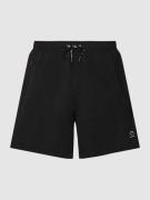 Karl Lagerfeld Beachwear Badehose mit Label-Patch in Black, Größe M