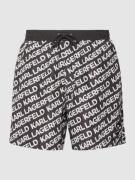 Karl Lagerfeld Beachwear Badehose mit elastischem Bund in Black, Größe...