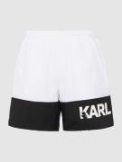 Karl Lagerfeld Beachwear Badehose mit Eingrifftaschen in Weiss, Größe ...