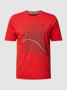 HECHTER PARIS T-Shirt mit Motiv-Print in Rot, Größe S