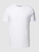HECHTER PARIS T-Shirt mit Logo-Stitching in Weiss, Größe XXL