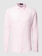 Zeybra Freizeithemd aus Leinen Modell 'Camicia' in Rosa, Größe M
