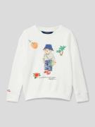 Polo Ralph Lauren Kids Sweatshirt mit Motiv-Print in Offwhite, Größe 9...