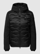 Blauer Usa Steppjacke mit Stehkragen in Black, Größe XS