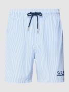 MC2 Saint Barth Badehose mit Allover-Muster Modell 'GUSTAVIA' in Hellb...