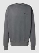 Pegador Oversized Sweatshirt mit Label-Stitching in Anthrazit Melange,...