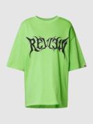 Review Oversized T-Shirt mit GRUNGE BLING Print in Gruen, Größe XS