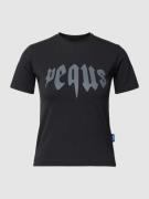 PEQUS T-Shirt mit Label-Print in Black, Größe S