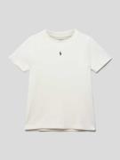 Polo Ralph Lauren Kids T-Shirt mit Label-Stitching in Offwhite, Größe ...