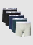 Jack & Jones Plus PLUS SIZE Trunks mit elastischem Label-Bund im 5er-P...
