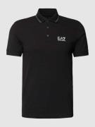 EA7 Emporio Armani Poloshirt mit Label-Print in Black, Größe XXXL