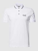 EA7 Emporio Armani Poloshirt mit Label-Print in Weiss, Größe S