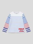 Polo Ralph Lauren Kids Longsleeve mit Streifenmuster in Weiss, Größe 9...