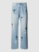 REVIEW Jeans mit Label-Stitching in Blau, Größe 31