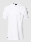 Christian Berg Men Poloshirt mit Label-Stitching in Weiss, Größe XL