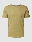 NO EXCESS T-Shirt in Melange-Optik in Neon Gruen, Größe M
