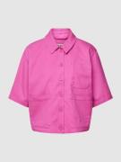 JAKE*S STUDIO WOMAN Cropped Bluse mit Eingrifftaschen in Pink, Größe 4...