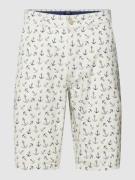 MCNEAL Bermudas mit Allover-Print in Offwhite Melange, Größe M