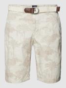 MCNEAL Shorts mit floralem Muster in Offwhite Melange, Größe XXL