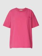 Jake*s Casual T-Shirt mit Statement-Patch in Rosa, Größe 34