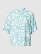 Jake*s Casual Hemdbluse mit floralem Muster in Lagune, Größe 40