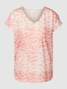 Christian Berg Woman T-Shirt mit Allover-Muster in Koralle, Größe 34