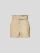 Iro Shorts mit Strukturmuster in Camel, Größe 34