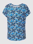 Christian Berg Woman T-Shirt mit grafischem Allover-Muster in Blau, Gr...