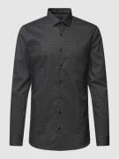 OLYMP No. Six Modern Fit Business-Hemd mit Allover-Muster in Black, Gr...