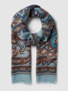 Fraas Schal mit Paisley-Muster und rechteckiger Form in Blau, Größe On...