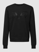 19V69 Italia Sweatshirt mit Label-Applikation in Black, Größe XXL