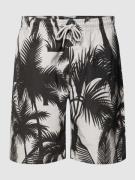 MCNEAL Shorts mit floralem Allover-Muster in Hellgrau, Größe S