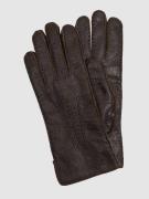 Weikert-Handschuhe Handschuhe aus Peccaryleder in Dunkelbraun, Größe 7