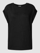 comma Casual Identity T-Shirt mit Effektgarn in Black, Größe 36