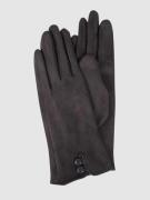 EEM Touchscreen-Handschuhe in Veloursleder-Optik in Anthrazit, Größe L