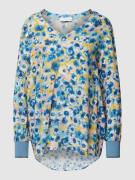 Rich & Royal Blusenshirt mit floralem Muster in Blau, Größe XS