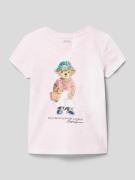 Polo Ralph Lauren Teens T-Shirt mit Motiv-Print in Pink, Größe 152