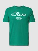 s.Oliver RED LABEL T-Shirt mit Label-Print in Gruen, Größe S