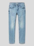 s.Oliver RED LABEL Slim Fit Jeans  mit Eingrifftaschen in Blau, Größe ...