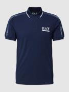 EA7 Emporio Armani Regular Fit Poloshirt mit Label-Print in Dunkelblau...