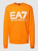EA7 Emporio Armani Sweatshirt mit Label-Print Modell 'FELPA' in Orange...