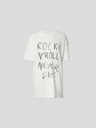 Anine Bing T-Shirt mit Motiv-Print in Weiss, Größe S