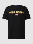 Polo Sport T-Shirt mit Label-Print in Black, Größe S